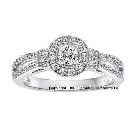 **BRILLIANT VALUE [R30258]** HIGH QUALITY [0.650ct] DIAMOND RING [2.862g] WHITE GOLD - BUY SAFE