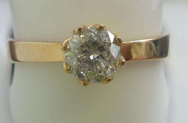 **SOLITAIRE [R20532]** ROUND CUT DIAMOND [0.615ct] RING [2.096g] YELLOW GOLD - BARGAIN QUALITY