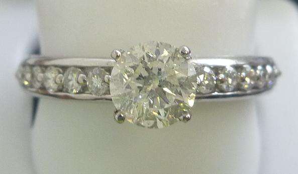 **GORGEOUS [R66879]** COLOUR "G" [1.251ct] DIAMOND RING [0.751ct CENTRE] WHITE GOLD - BUY SAFE