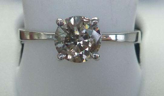 **SOLITAIRE [R38225]** ROUND CUT [0.800ct] DIAMOND [SI3] RING [WHITE GOLD] - BUY SAFE