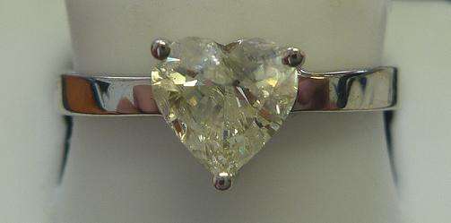 **RARE SOLITAIRE [R38225]** HEART SHAPE [0.800ct] DIAMOND RING [WHITE GOLD] - BUY SAFE
