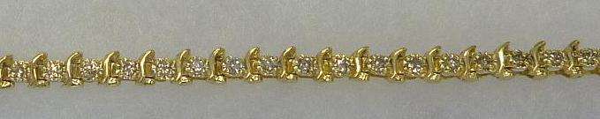 **ONCE-OFF DEAL [31875]** DIAMOND [1.50cts] TENNIS BRACELET ROUND CUT [YELLOW GOLD]  - BUY SAFE