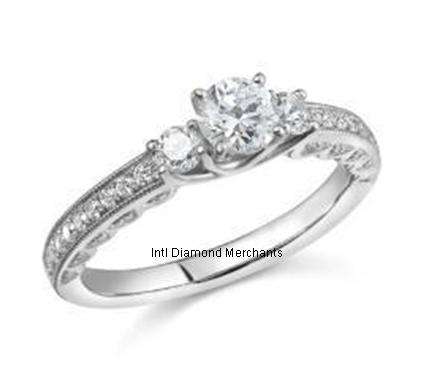 **WOW [R43587]** HIGH QUALITY [1.020ct] DIAMOND RING [3.938g] WHITE GOLD - BUY SAFE