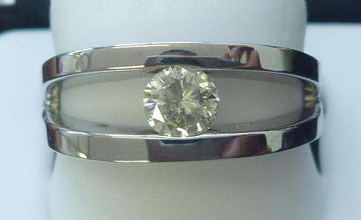 **GORGEOUS [R20968]** HIGH QUALITY [SI3] TENSION SET [0.380ct] DIAMOND RING [WHITE GOLD] - BUY SAFE