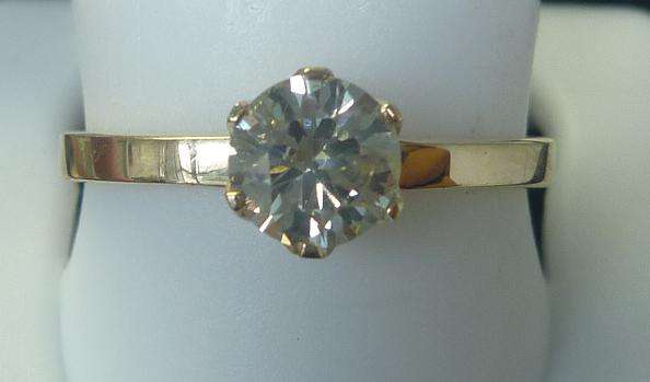 **WOW [R24432]** GORGEOUS ROUND CUT [EYE CLEAN] DIAMOND [0.525ct] RING [YELLOW GOLD] - BUY SAFE