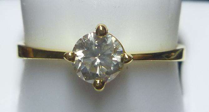 **GORGEOUS [R17879]** SPARKLING [SI2] SOLITAIRE SET [0.380ct] DIAMOND RING [YELLOW GOLD] - BUY SAFE