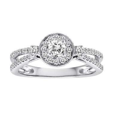 **BRILLIANT VALUE [R30258]** HIGH QUALITY [0.650ct] DIAMOND RING [2.898g] WHITE GOLD - BUY SAFE
