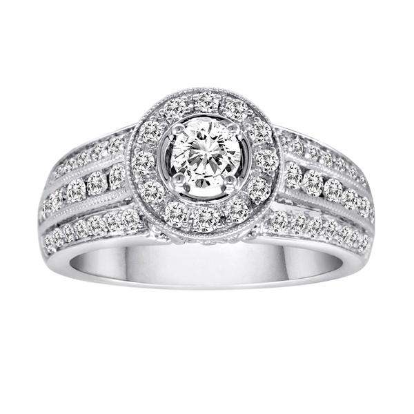 **AMAZING [R56852]** HIGH QUALITY [1.100ct] DIAMOND RING [5.071g] WHITE GOLD - BUY SAFE