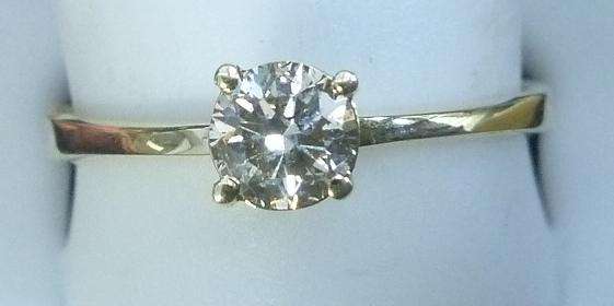 **GORGEOUS [R17879]** SPARKLING SOLITAIRE SET [0.400ct] DIAMOND RING [YELLOW GOLD] - BUY SAFE