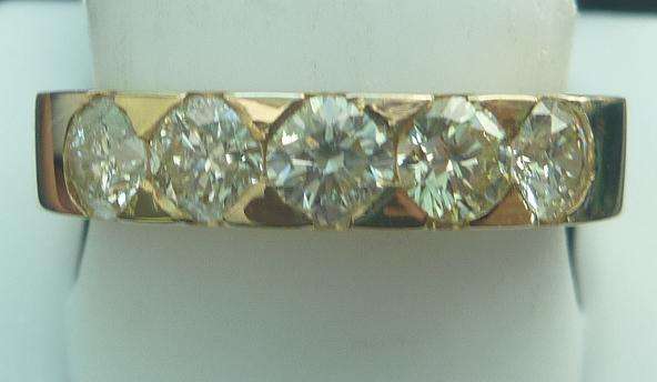 **GORGEOUS [R40518]** ETERNITY STYLE [1.100ct] DIAMOND RING [4.169g] YELLOW GOLD - BUY SAFE