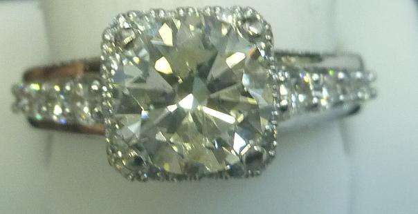 **CERTIFIED [R70719]** SPARKLING [2.576ct] DIAMOND RING [1.576ct CENTRE] 14KT WHITE GOLD - BUY SAFE