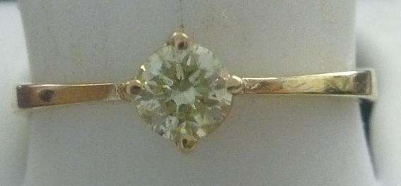 **GORGEOUS [R17881]** SPARKLING [SI1] SOLITAIRE SET [0.350ct] DIAMOND RING [YELLOW GOLD] - BUY SAFE