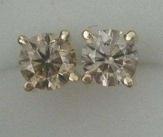 **SPECIAL [R24215]** SPARKLING DIAMOND [0.610ct] EARRINGS [YELLOW GOLD] -  BUY SAFE