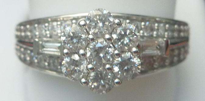 **EXTRAORDINARY [R55960]** FLOWER DESIGN [1.00ct] DIAMOND RING [4.943g] SOLID WHITE GOLD - BUY SAFE