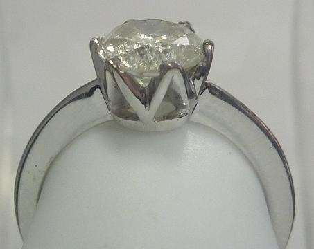 **DESIGNER RING [R65416]** MASSIVE ROUND CUT DIAMOND [1.503ct] RING [WHITE GOLD] - BUY SAFE