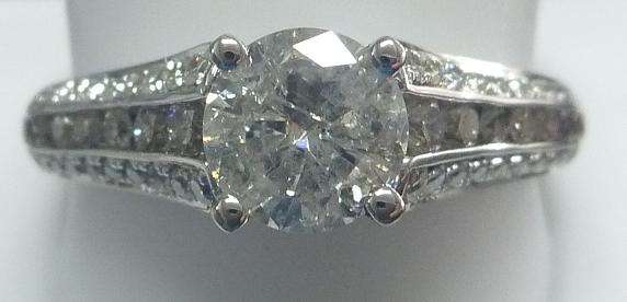 **CERTIFIED [R49037]** WOW [1.591ct] DIAMOND RING [0.791ct CENTRE] 14KT [WHITE GOLD] - BUY SAFE