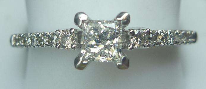 **PROMO [R25228]** HIGH QUALITY [0.600ct] DIAMOND RING [2.698g] WHITE GOLD - BUY SAFE