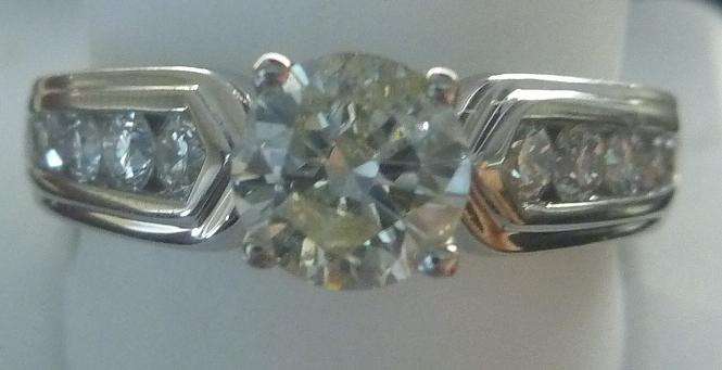 **CERTIFIED [R53084]** WOW [1.331ct] DIAMOND RING [0.731ct CENTRE] 14KT [WHITE GOLD] - BUY SAFE