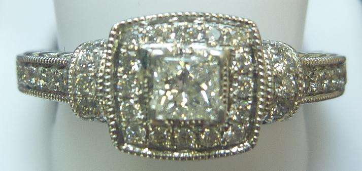 **INTRICATE DETAIL [R43095]** HIGH QUALITY [0.850ct] DIAMOND RING [5.021g] WHITE GOLD - BUY SAFE