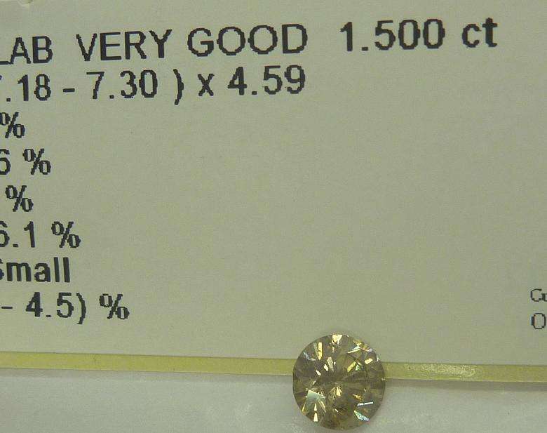**CERTIFIED** WOW!! MASSIVE [1.500ct] ROUND CUT DIAMOND @ R1 NO RESERVE - BUY SAFE