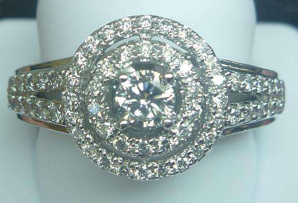 **EXCLUSIVE DIAMONDS [R43095]** HIGH QUALITY [1.010ct] DIAMOND RING [4.347g] WHITE GOLD - BUY SAFE