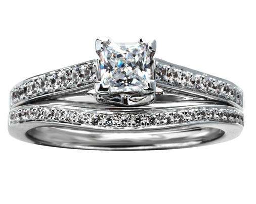 **SUPER SPECIAL [R40258]** BRIDAL TWINSET [0.700ct] DIAMOND RING [4.846g] WHITE GOLD