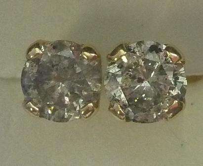 **MASSIVE [R38143]** DESIGNER SPARKLING [1.020ct] DIAMOND EARRINGS [YELLOW GOLD] - BUY SAFE