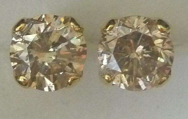 **MASSIVE [R38143]** DESIGNER SPARKLING [1.113ct] DIAMOND EARRINGS [YELLOW GOLD] - BUY SAFE