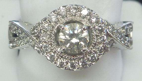 **EXCLUSIVE DIAMONDS [R43095]** HIGH QUALITY [1.00ct] DIAMOND RING [4.438g] WHITE GOLD - BUY SAFE