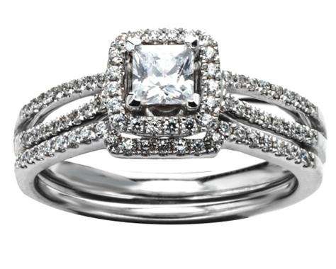 **SUPER SPECIAL [R39258]** BRIDAL TWINSET [0.700ct] DIAMOND [H / SI1] RING [4.820g] WHITE GOLD