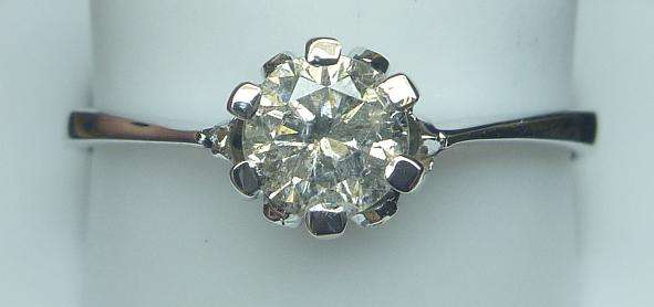 **CERTIFIED [R36852]** SPARKLING [0.570CT] DESIGNER RING [WHITE GOLD] - BUY SAFE
