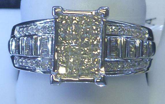 **SPECTACULAR [R46573]** INVISIBLE DESIGN [1.00ct] DIAMOND RING [4.254g] WHITE GOLD - BUY SAFE