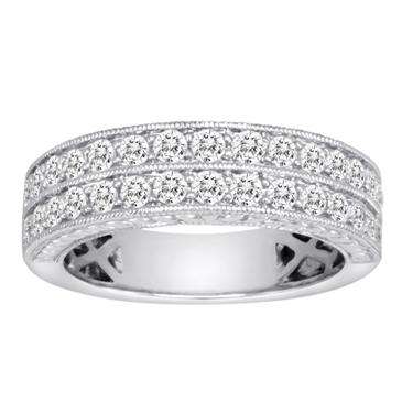 **BREATHTAKING [R31550]** HIGH [G / VS] QUALITY [0.700ct] DIAMOND BAND [4.486g] WHITE GOLD- BUY SAFE