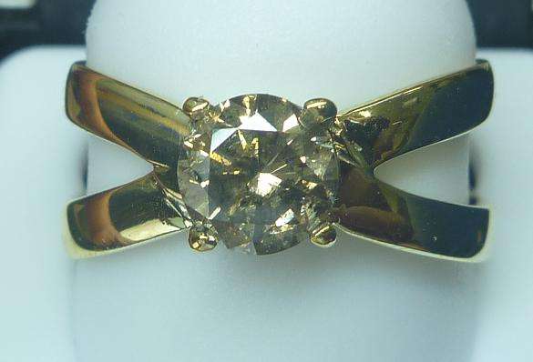**DESIGNER [R39784]** ROUND CUT [1.00ct] DIAMOND RING [YELLOW GOLD] - BUY SAFE