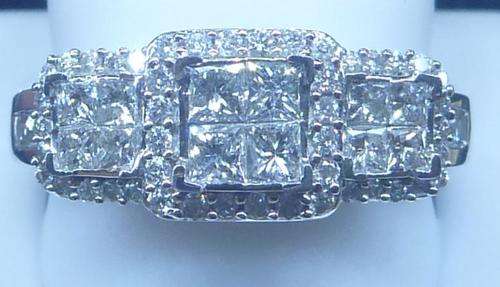 **JAW DROPPING [R54183]** INVISIBLE [VVS] DESIGN [1.650ct] DIAMOND RING [4.488g] WHITE GOLD-BUY SAFE