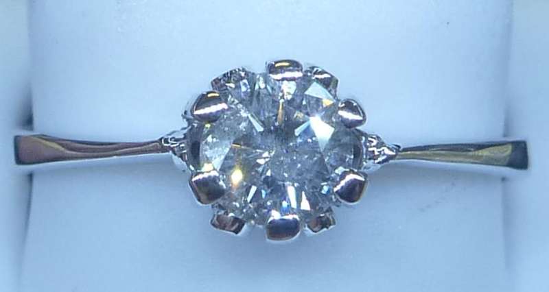 **CERTIFIED [R36852]** SPARKLING [0.512CT] DESIGNER RING [WHITE GOLD] - BUY SAFE