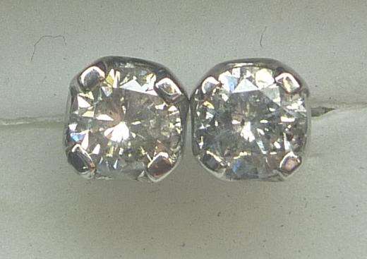 **MASSIVE [R37143]** DESIGNER SPARKLING [1.010ct] DIAMOND EARRINGS [WHITE GOLD] - BUY SAFE