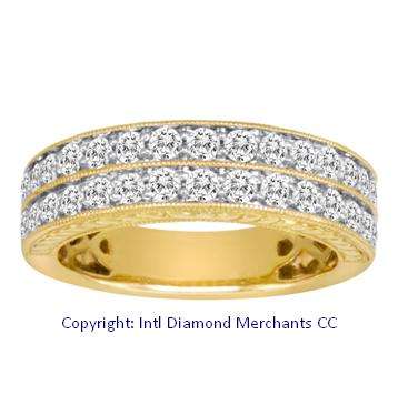 *BREATHTAKING [R37385]* HIGH [G / VS] QUALITY [0.700ct] DIAMOND BAND [4.210g] YELLOW GOLD - BUY SAFE