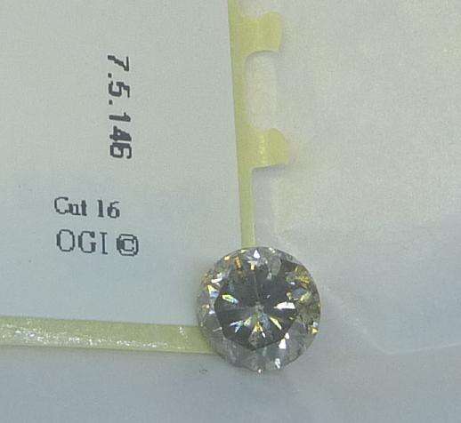 **CERTIFIED** WOW!! MASSIVE [1.438ct] ROUND [SI3] CUT DIAMOND @ R1 NO RESERVE - BUY SAFE