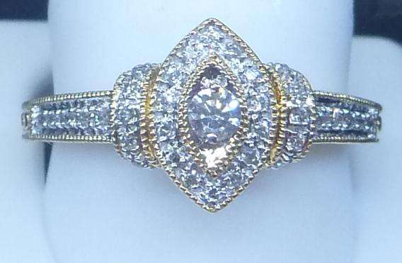 **UNBEATABLE VALUE [R26412]** MARQUISE DESIGN [0.400ct] DIAMOND RING [3.434g] YELLOW GOLD - BUY SAFE