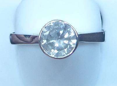 **CERTIFIED [R49807]** HUGE DESIGNER [1.386CT] SOLITAIRE RING [WHITE GOLD] - BUY SAFE