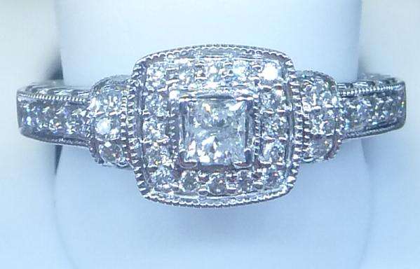 **LUXURY [R44142]** EXCLUSIVE DESIGN [1.010ct] DIAMOND RING [4.966g] WHITE GOLD - BUY SAFE