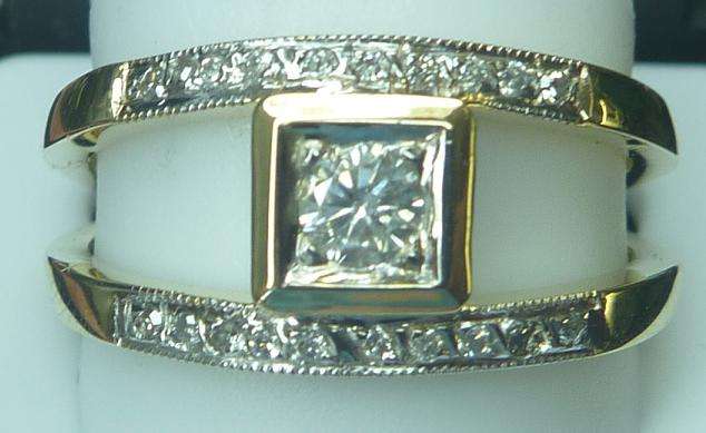**MAGNIFICENT [R33549]** HIGH QUALITY [0.550ct] DIAMOND RING [4.659g] YELLOW GOLD - BUY SAFE