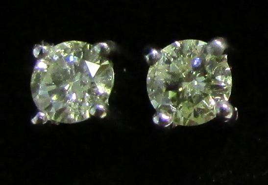**BARGAIN EARRINGS [R26147]** SPARKLING [0.400ct] DIAMONDS [WHITE GOLD] -  BUY SAFE