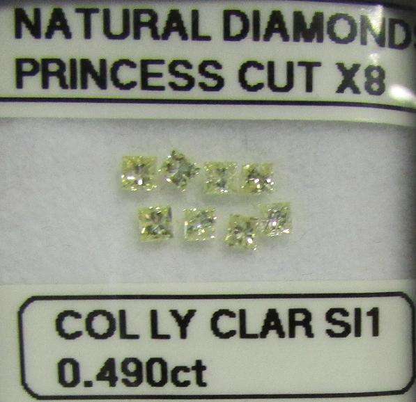 **GORGEOUS DIAMONDS** SPARKLING [0.490ct] PRINCESS CUT [SI1 CLARITY] DIAMOND FROM R1 - BUY SAFE