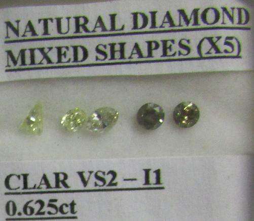 **GORGEOUS DIAMONDS** SPARKLING [0.625ct] MIXED SHAPES [VS2 CLARITY] DIAMOND FROM R1 - BUY SAFE