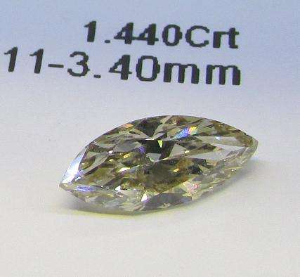 **MASSIVE CERTIFIED** SPARKLING [1.440ct] MARQUISE CUT [SI1] DIAMOND AT R1 NO RESERVE  - BUY SAFE
