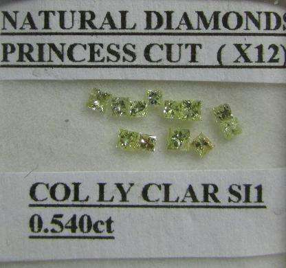 **GORGEOUS DIAMONDS** SPARKLING [0.540ct] PRINCESS CUT [SI1 CLARITY] DIAMOND FROM R1 - BUY SAFE
