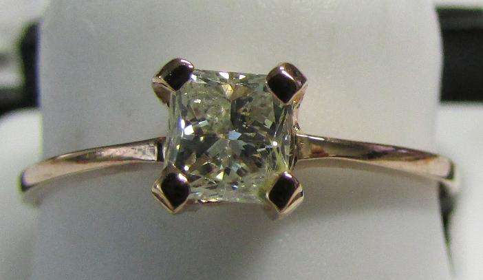 **CRAZY DEAL [R33246]** DESIGNER PRINCESS CUT DIAMOND [0.610ct] RING [ROSE GOLD] - BUY SAFE