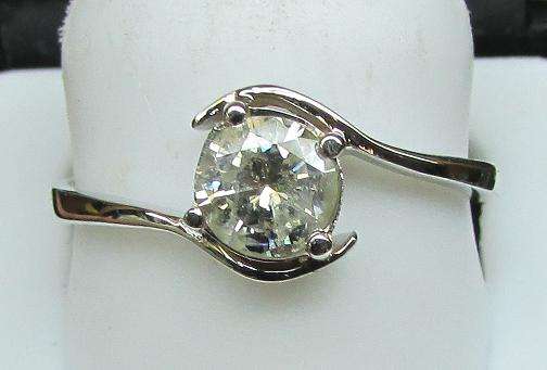 **DESIGNER TWIST [R27187]** ROUND CUT DIAMOND [0.555ct] RING [WHITE GOLD] - BUY SAFE